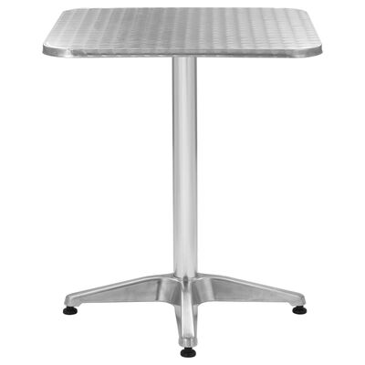 vidaXL ezüstszínű alumínium kerti asztal 60 x 60 x 70 cm