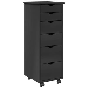 vidaXL G&ouml;rgős szekr&eacute;ny 34 x 39 x 93,5 cm T&ouml;m&ouml;r fenyőfa Sz&uuml;rke