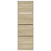 vidaXL sonoma t&ouml;lgy cipőszekr&eacute;ny 4 kihajthat&oacute; fi&oacute;kkal 60x34x187,5 cm
