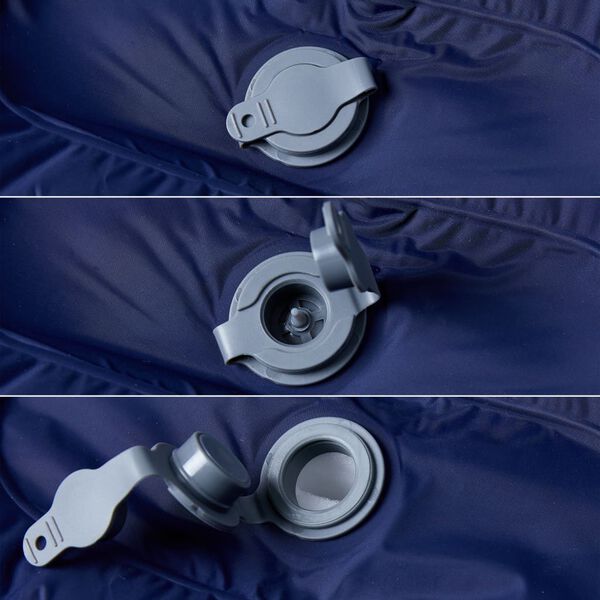 vidaXL 1 szem&eacute;lyes tenger&eacute;szk&eacute;k &ouml;nfelf&uacute;j&oacute; kempingmatrac p&aacute;rn&aacute;val