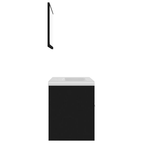 vidaXL fekete forg&aacute;cslap f&uuml;rdőszobai b&uacute;torszett