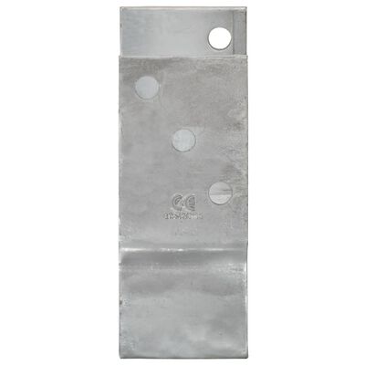 vidaXL 6 db ezüstszínű horganyzott acél kerítéshorgony 12 x 6 x 15 cm