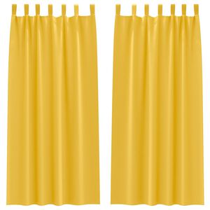 vidaXL Fekete F&uuml;gg&ouml;ny Gyűrűkkel 2 db Must&aacute;rs&aacute;rga 225 x 140 cm