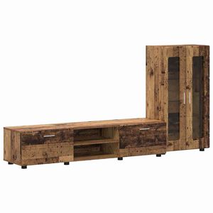 vidaXL TV szekr&eacute;ny garnit&uacute;ra fi&oacute;kkal polcokkal FLORIN &Ouml;reg fa Faanyag
