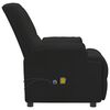 vidaXL fekete művelúr felállást segítő masszázsfotel
