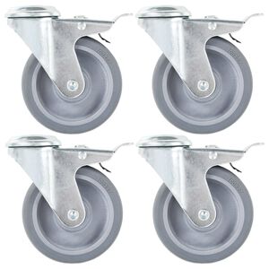 vidaXL 4 db h&aacute;tfuratos &ouml;nbe&aacute;ll&oacute; g&ouml;rgő dupla f&eacute;kkel 100 mm