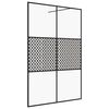vidaXL fekete zuhanyfal &aacute;tl&aacute;tsz&oacute; ESG &uuml;veggel 140 x 195 cm