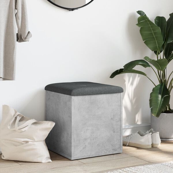 vidaXL betonsz&uuml;rke szerelt fa t&aacute;rol&oacute;pad 42 x 42 x 45 cm