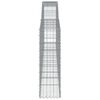 vidaXL 9 db íves horganyzott vas gabion kosár 400x30x100/120 cm