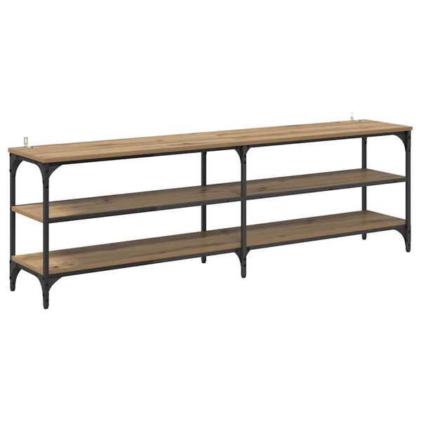 vidaXL TV szekr&eacute;ny Artisan t&ouml;lgy 160 x 30 x 50 cm Műszaki fa &eacute;s vas