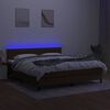 vidaXL barna sz&ouml;vet rug&oacute;s &eacute;s LED-es &aacute;gy matraccal 180 x 200 cm