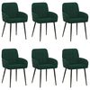 vidaXL &Eacute;tkező Sz&eacute;kek 6 pcs B&aacute;rsony S&ouml;t&eacute;tz&ouml;ld 57 x 50 x 85 cm