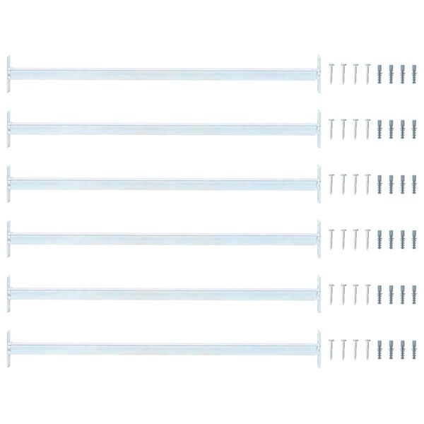 vidaXL &Aacute;ll&iacute;that&oacute; ablakbiztons&aacute;gi r&uacute;d 6 pcs Ez&uuml;st Ac&eacute;l