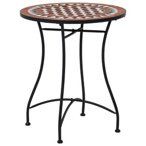vidaXL barna ker&aacute;mia mozaikos bisztr&oacute;asztal 60 cm