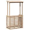 vidaXL k&uuml;lt&eacute;ri t&ouml;m&ouml;r fa b&aacute;rasztal tetővel 112,5 x 57 x 195,5 cm