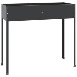 vidaXL antracitsz&uuml;rke horganyzott ac&eacute;l kerti &uuml;ltető 100,5x40,5x90 cm