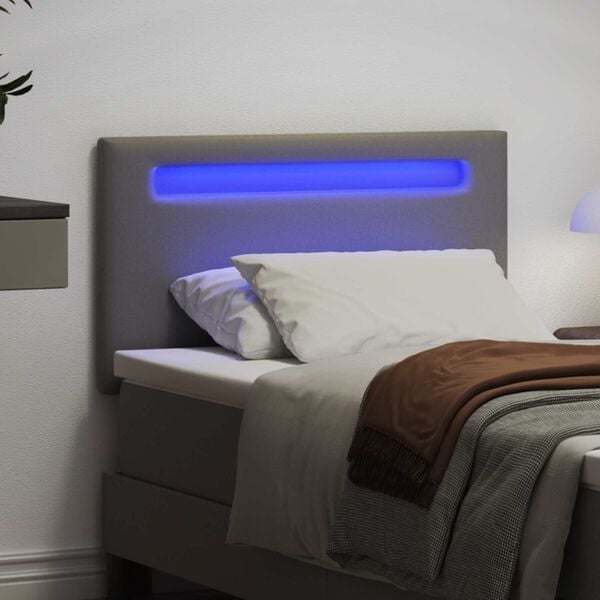 vidaXL LED &aacute;gyt&aacute;mla Sz&uuml;rke 90 cm Műbőr