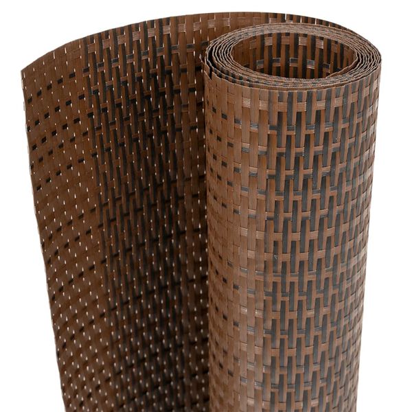 vidaXL 5 db barna és fekete polyrattan erkélyparaván 255 x 19 cm