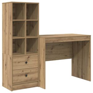 vidaXL Asztal Artisan t&ouml;lgy 135,5 x 50 x 127 cm 2 db