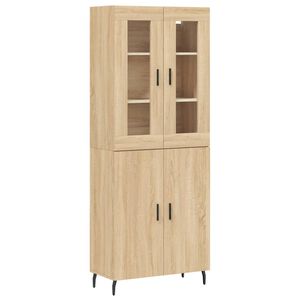 vidaXL sonoma t&ouml;lgy szerelt fa magasszekr&eacute;ny 69,5 x 34 x 180 cm
