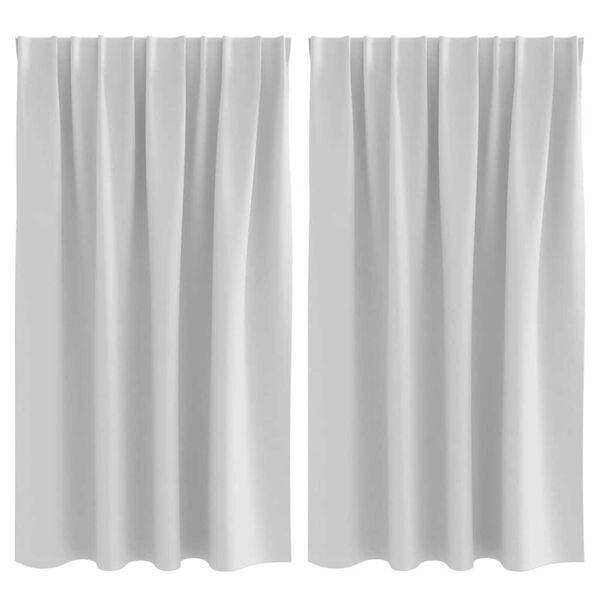 vidaXL Fekete F&uuml;gg&ouml;ny Gyűrűkkel 2 pcs Halv&aacute;ny sz&uuml;rke 140 x 140 cm