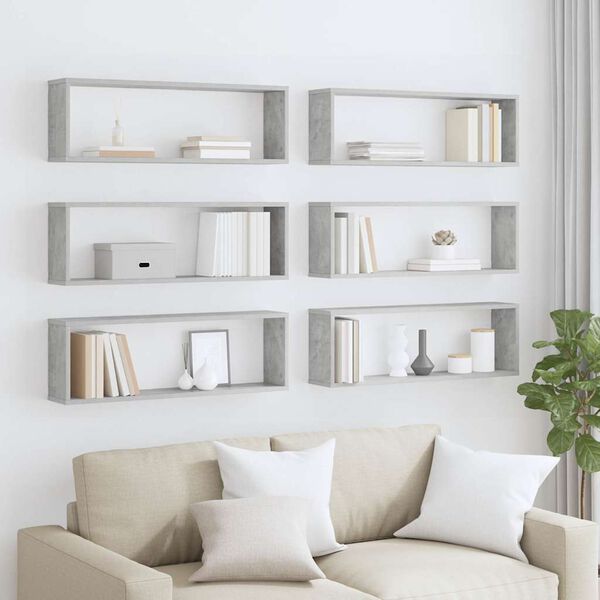 vidaXL 6 db betonsz&uuml;rke forg&aacute;cslap fali kockapolc 80 x 15 x 26,5 cm