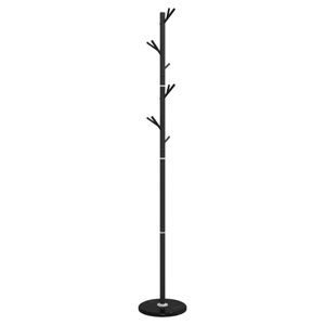 vidaXL fekete porsz&oacute;rt vas ruhafogas 175 cm