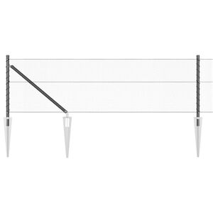vidaXL Hatsz&ouml;gletű ker&iacute;t&eacute;s oszlopokkal 50 x 0,6 m PVC-bevonatos ac&eacute;l