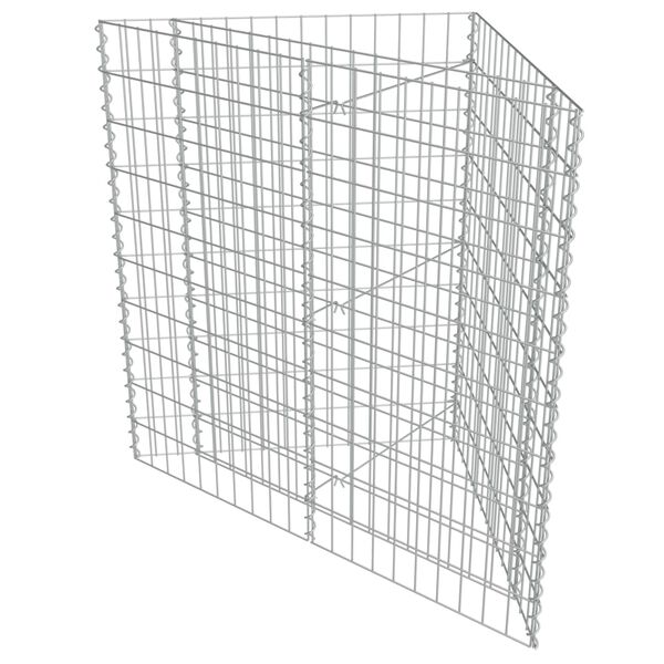 vidaXL horganyzott acél gabion magaságyás 75 x 75 x 50 cm