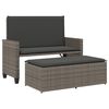 vidaXL sz&uuml;rke polyrattan kerti pad p&aacute;rn&aacute;val &eacute;s l&aacute;btart&oacute;val