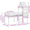 vidaXL fehér tömör fenyőfa magasított ágy tetővel 90 x 190 cm