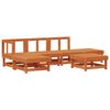 vidaXL Kerti lounge szett 6 pcs Viaszbarna T&ouml;m&ouml;r fenyő