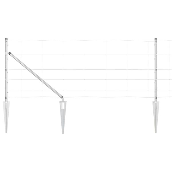 vidaXL Ker&iacute;t&eacute;soszlop Galvaniz&aacute;lt 50 x 0,8 m Ac&eacute;l