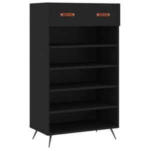 vidaXL fekete szerelt fa cipőszekr&eacute;ny 60 x 35 x 105 cm