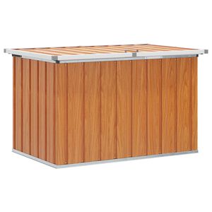 vidaXL K&uuml;lt&eacute;ri T&aacute;rol&oacute; Doboz fasz&iacute;nű 109 x 67 x 65 cm Horganyzott Ac&eacute;l