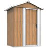 vidaXL barna horganyzott ac&eacute;l kerti f&eacute;szer 126 x 97,5 x 177 cm