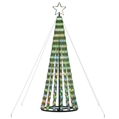 vidaXL színes karácsonyfa fénykúp 275 LED-del 180 cm