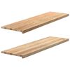 vidaXL ablakp&aacute;rk&aacute;nyok 2 db kezeletlen 140x40x2 cm t&ouml;m&ouml;r fa t&ouml;lgyfa