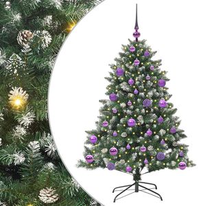 vidaXL Mű kar&aacute;csonyfa Z&ouml;ld 120 cm PVC &eacute;s Műanyag &eacute;s Ac&eacute;l