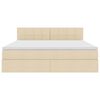 vidaXL &Aacute;gy t&aacute;rol&oacute;val &eacute;s matraccal matracmal Kr&eacute;m 180 x 200 cm Faanyag
