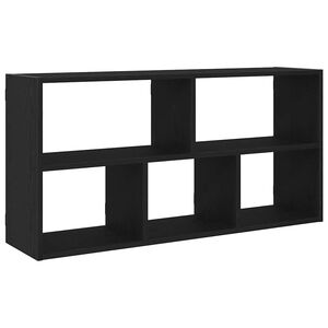 vidaXL fekete t&ouml;lgyfa fali polc 100 x 25 x 50 cm