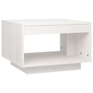 vidaXL feh&eacute;r t&ouml;m&ouml;r fenyőfa doh&aacute;nyz&oacute;asztal 50 x 50 x 33,5 cm