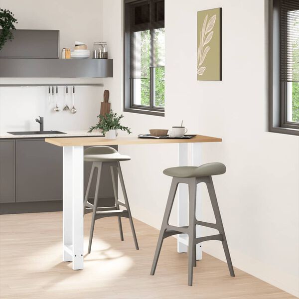 vidaXL 2 db fehér bárasztal láb 40 x (100-101) cm acél