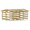 vidaXL 4 db impregn&aacute;lt fenyőfa pergola tetővel 100 x 90 x 100 cm