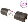 vidaXL szemeteszs&aacute;kok h&uacute;z&oacute;zsin&oacute;rral 250 db Fekete 35 L