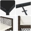 vidaXL Kert &eacute;tkező szett 5 pcs Barna polirattan