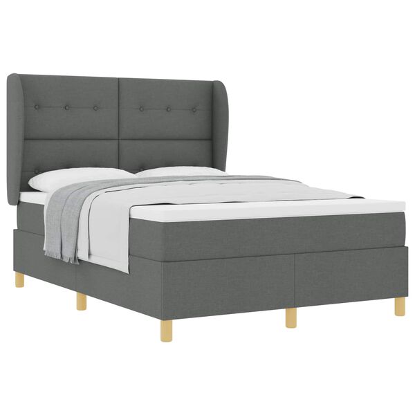 vidaXL Boxspring &aacute;gy matraccal S&ouml;t&eacute;tsz&uuml;rke 90x190 cm Sz&ouml;vet sz&ouml;vet