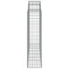 vidaXL 18 db íves horganyzott vas gabion kosár 200x50x160/180 cm