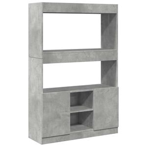 vidaXL betonsz&uuml;rke szerelt fa magasszekr&eacute;ny 92 x 33 x 140 cm