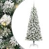 vidaXL Műanyag Hajtogat&oacute;s Kar&aacute;csonyfa 300 LED Z&ouml;ld &eacute;s Feh&eacute;r 210 cm